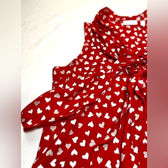 Blouse Red and White Love Hearts Valentines festive top - Picture 9 of 16